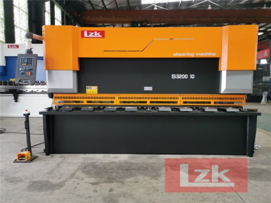 Máquina cortadora de cizalla guillotina CNC hidráulica de chapa de 10X3200mm para acero metálico, suave, carbono, SS, CS, chapa de acero